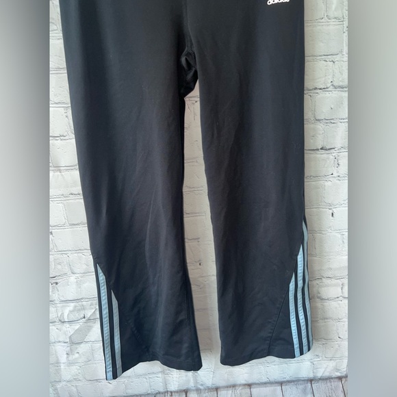 adidas climalite black & light blue striped leggings size S - Picture 6 of 12